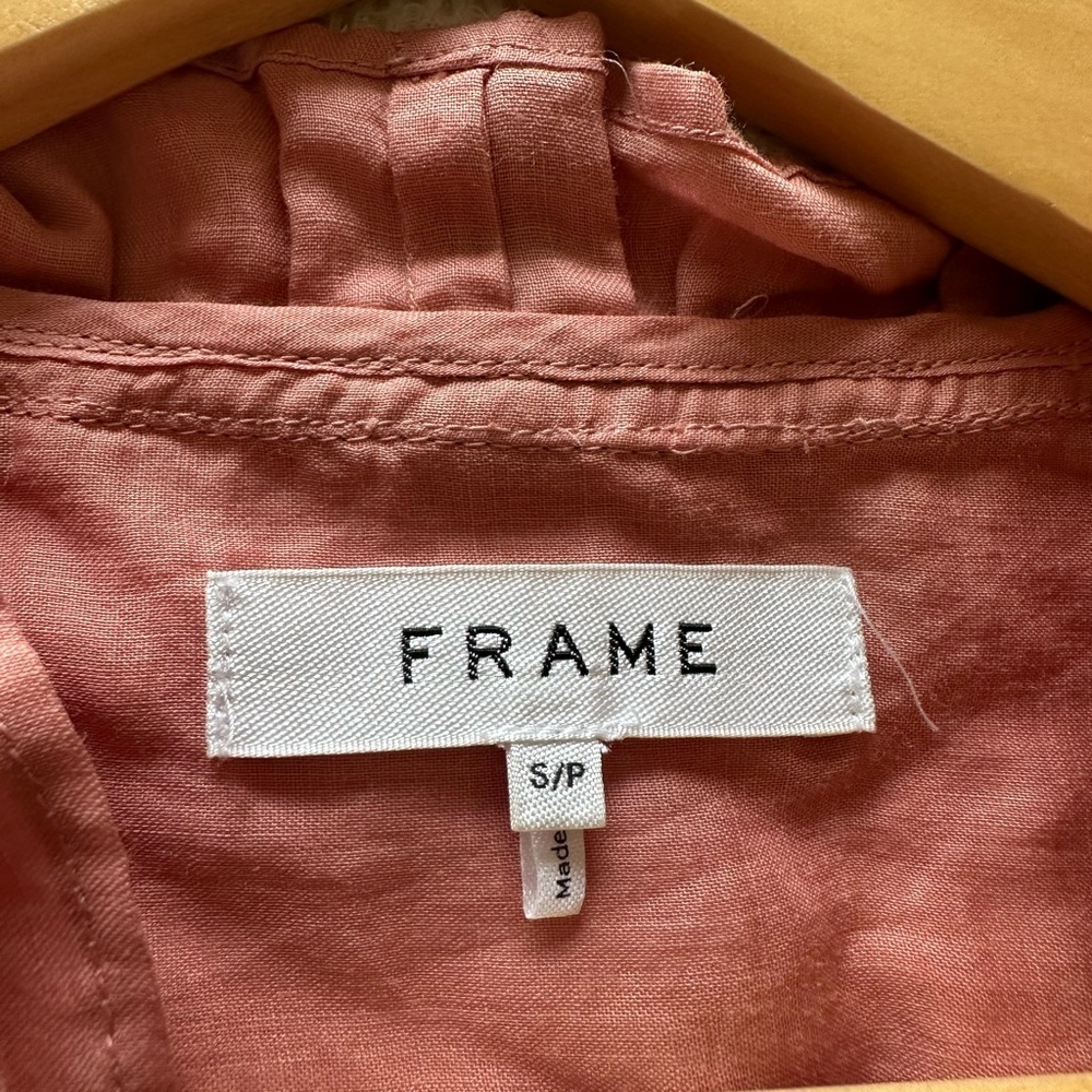 Frame 100% Cotton Coral Sleeveless Dress - Picture 4 of 5